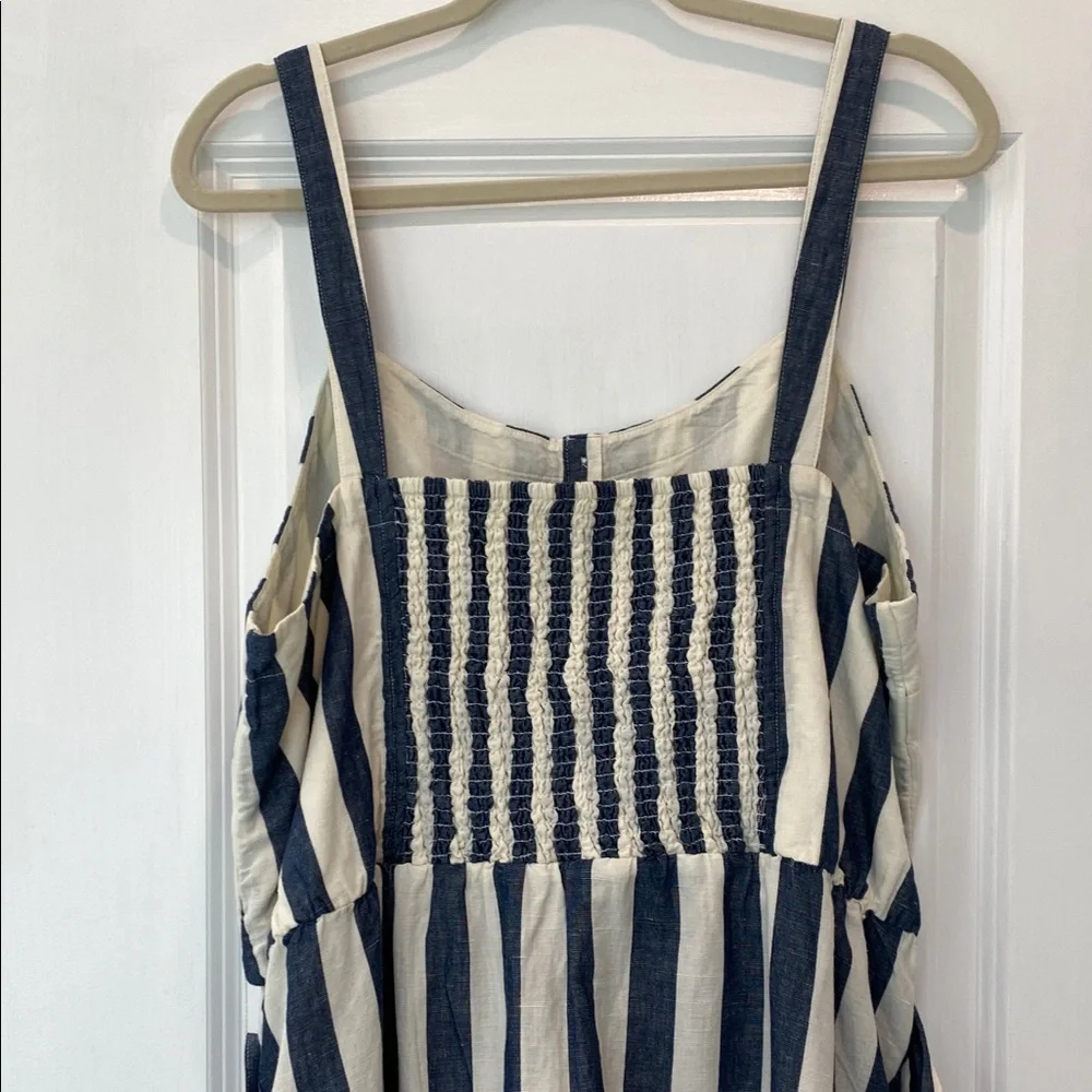 Pact cotton Navy and White Stripe Button-Front Dress - Picture 6 of 10